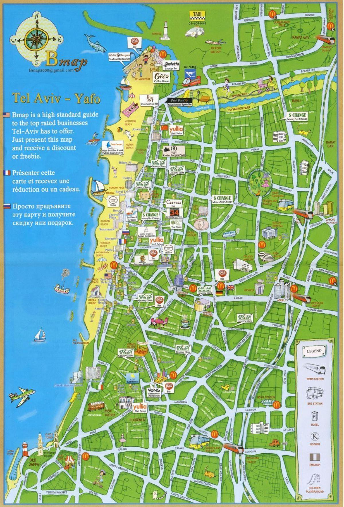 Tel-Aviv zabytki mapa