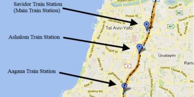 Mapa шерут mapie Tel-Awiwu