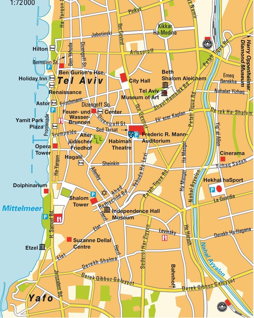 mapa w Tel Awiwie